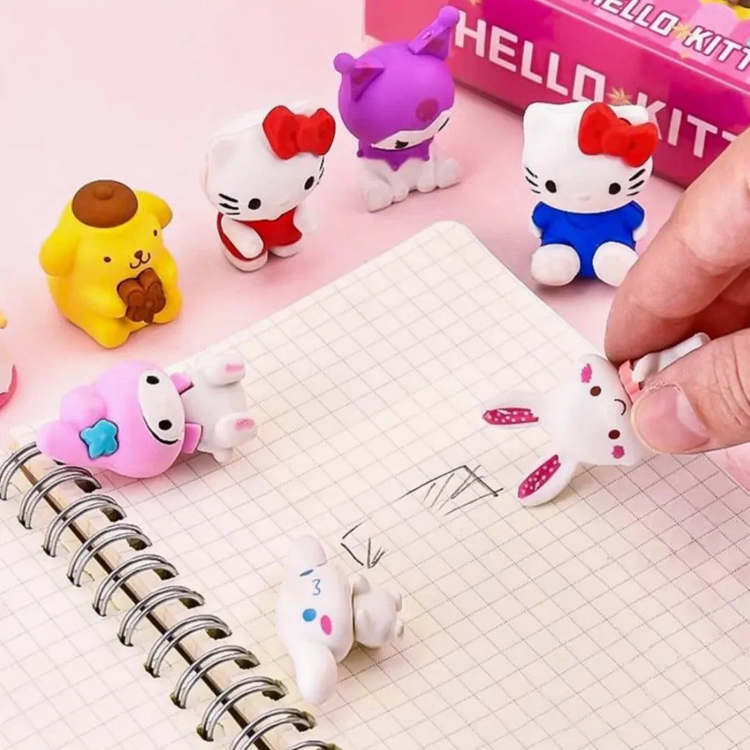 4 Pcs Cartoon Erasers