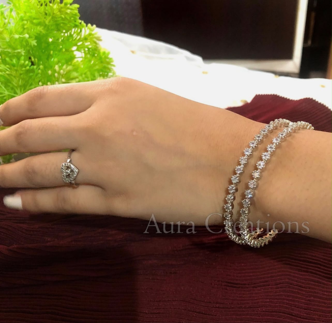 4Pcs Indian Zircon Bangles