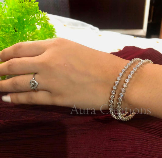 4Pcs Indian Zircon Bangles