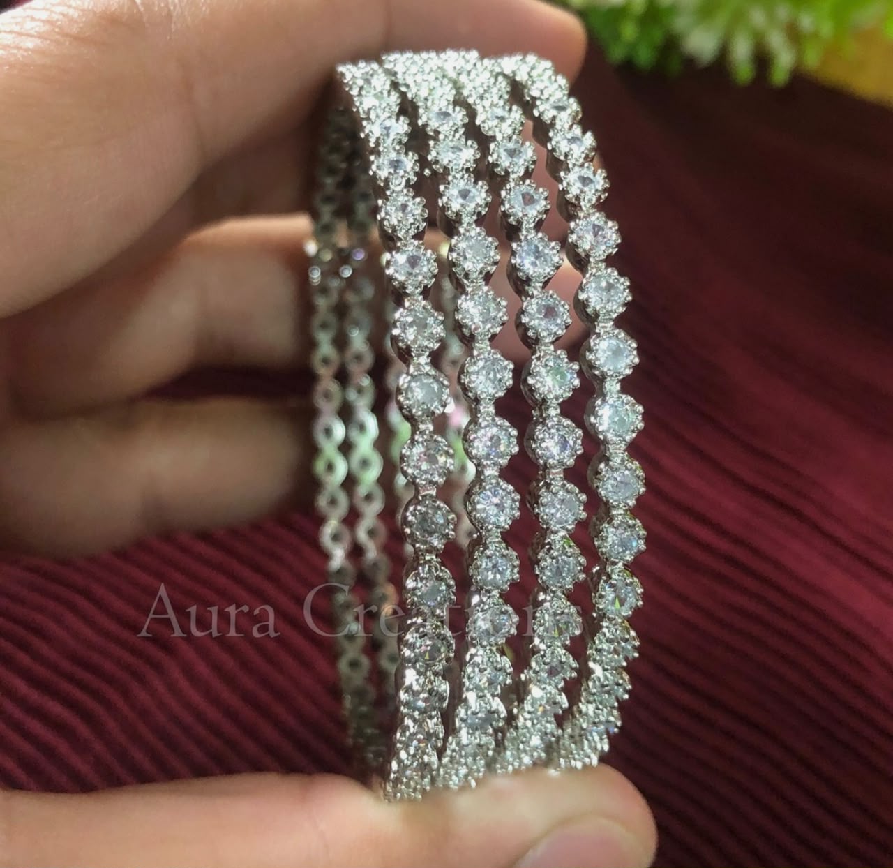 4Pcs Indian Zircon Bangles
