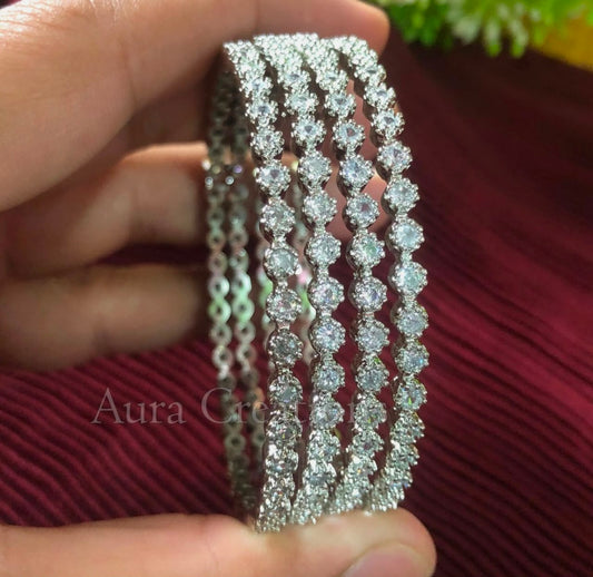 4Pcs Indian Zircon Bangles