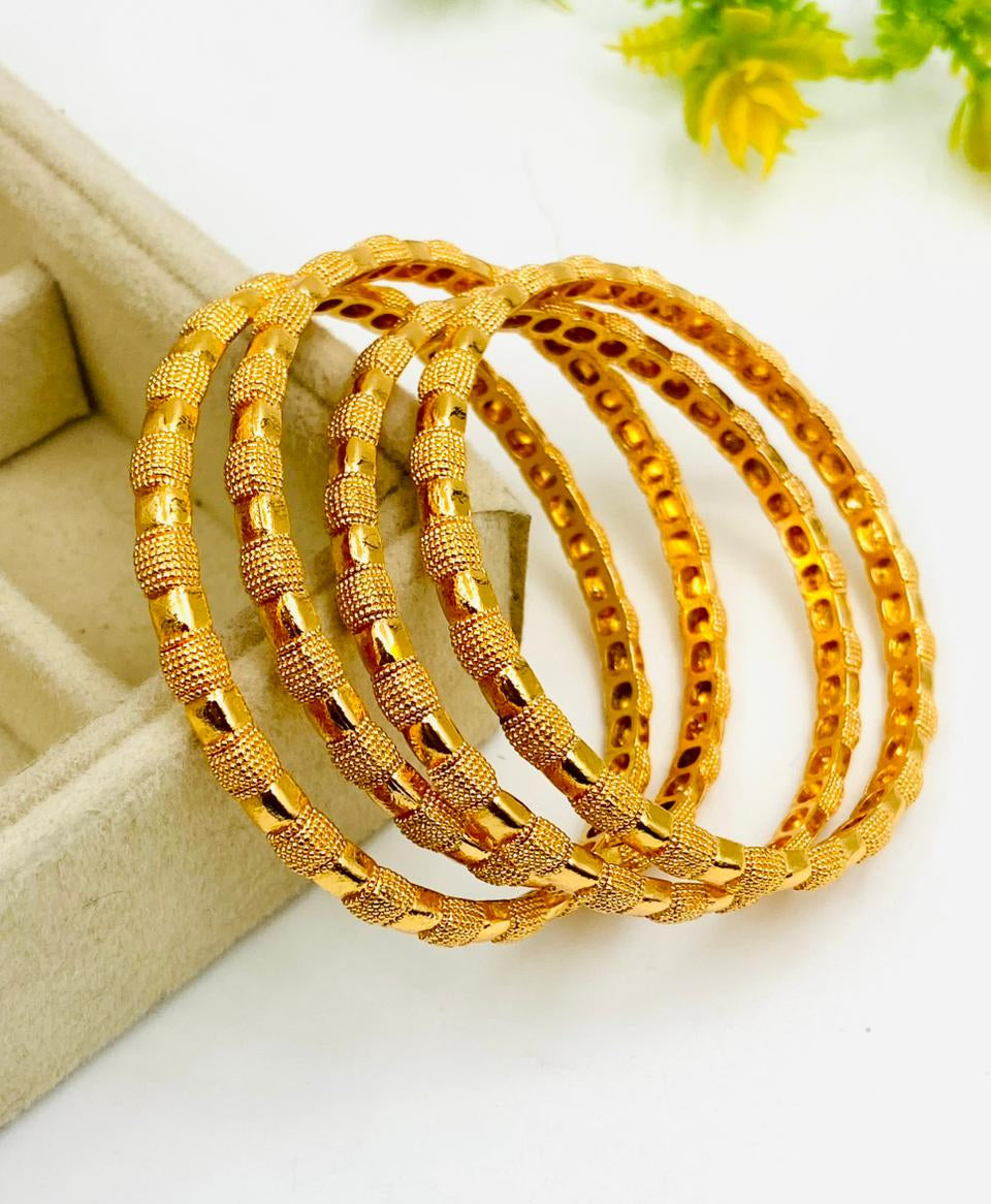 4 Piece Gold Plated Kids Bangles