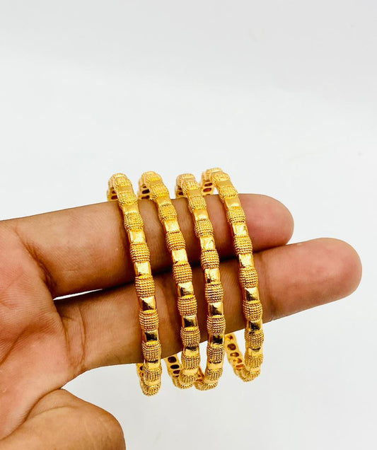 4 Piece Gold Plated Kids Bangles