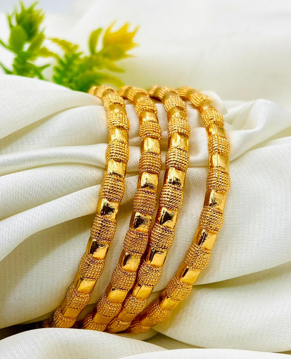 4 Piece Gold Plated Kids Bangles