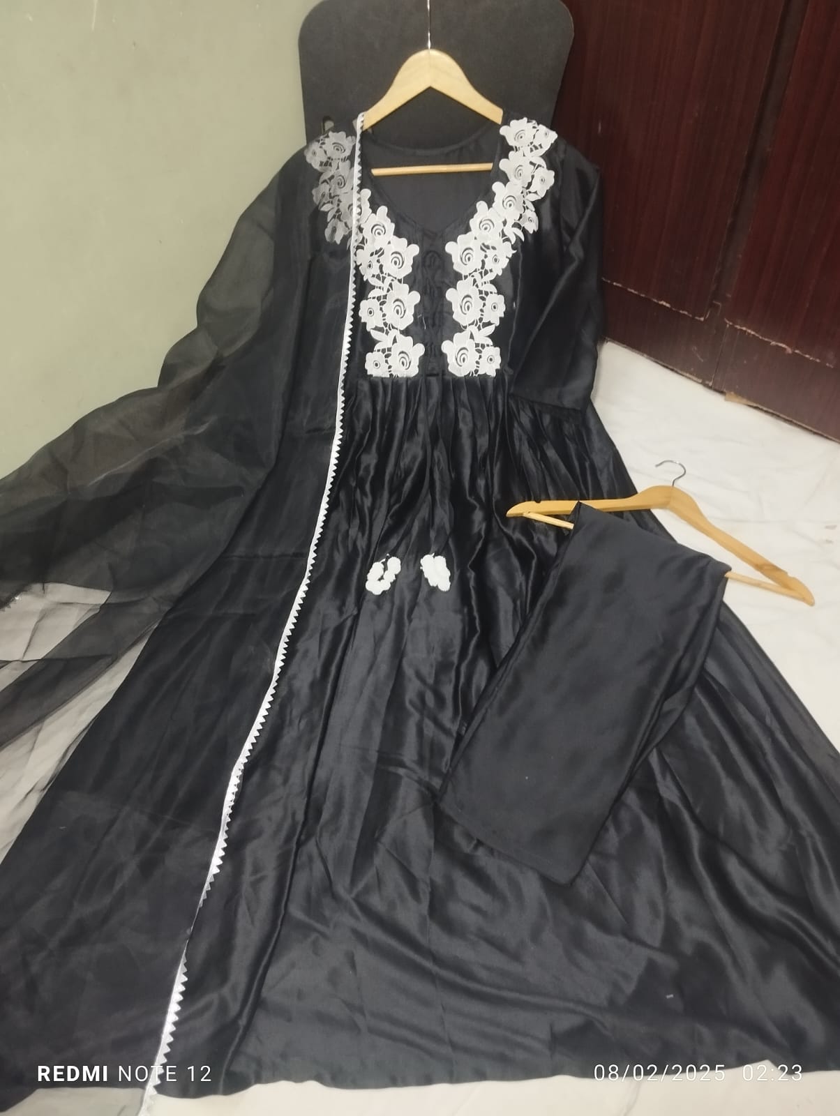 4 Side Lace Dupatta 3 Piece Set