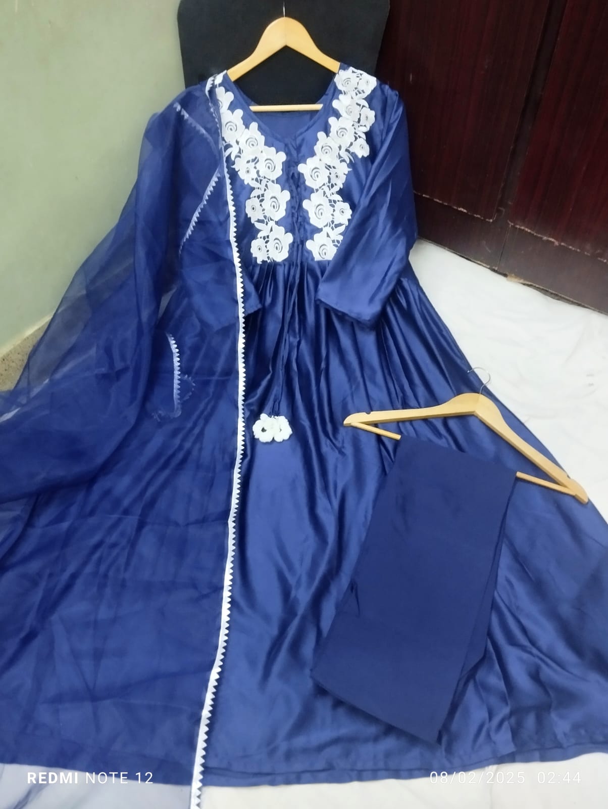 4 Side Lace Dupatta 3 Piece Set