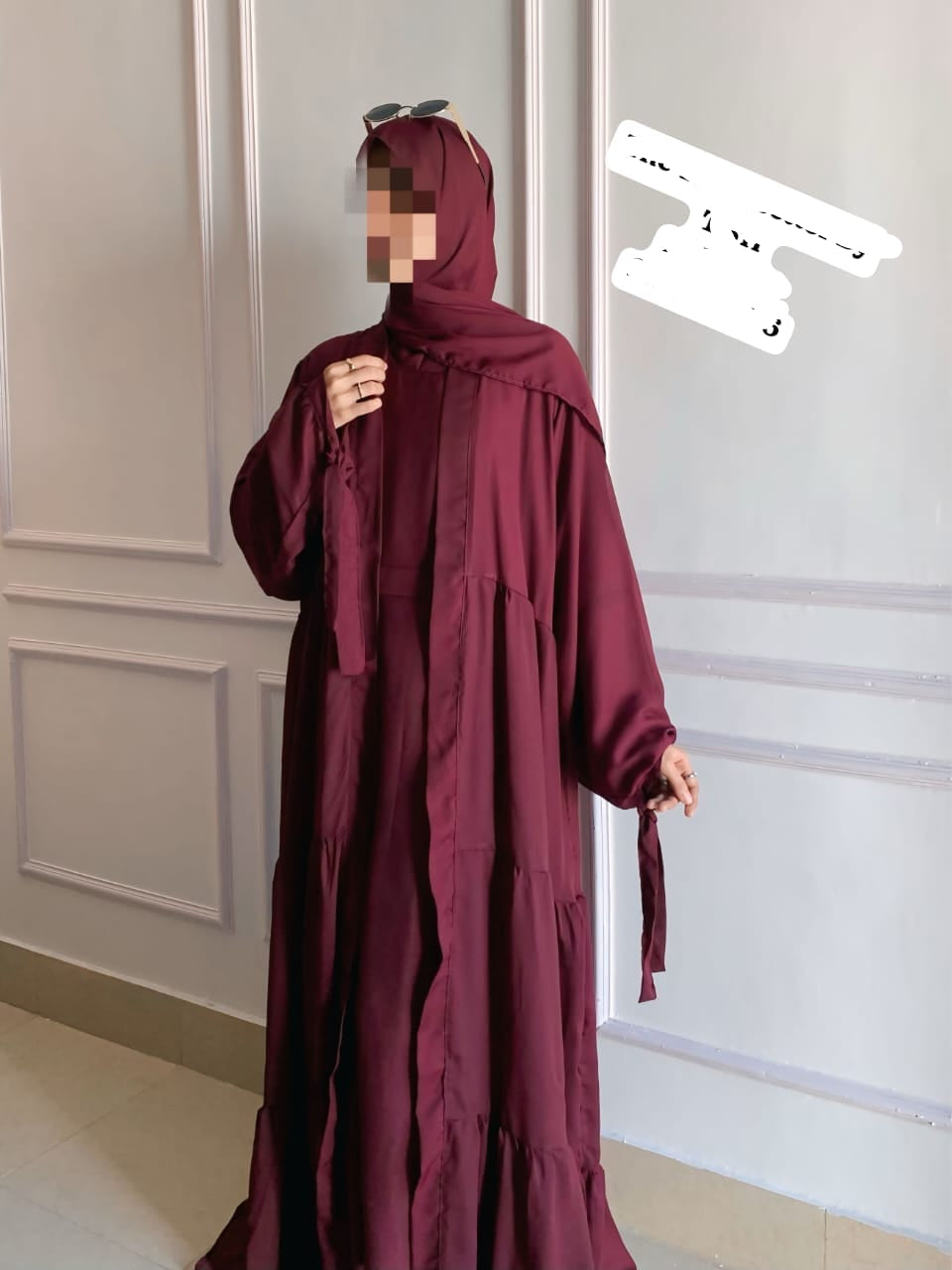 5 Piece Abaya Set