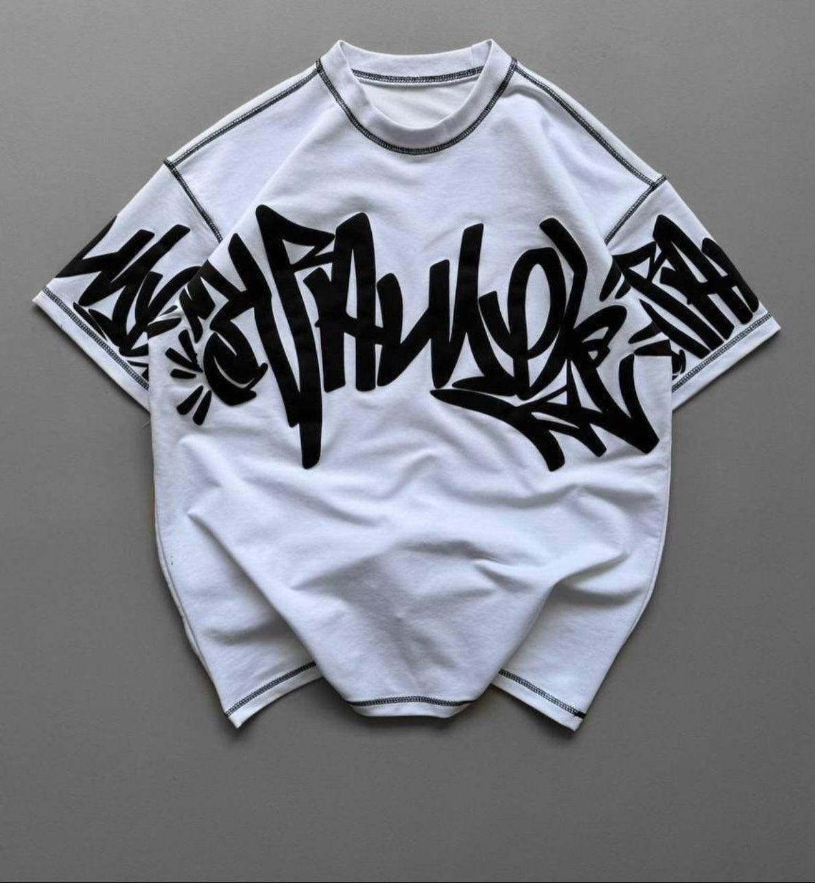 5 Threads Embossed Printed T-Shirt