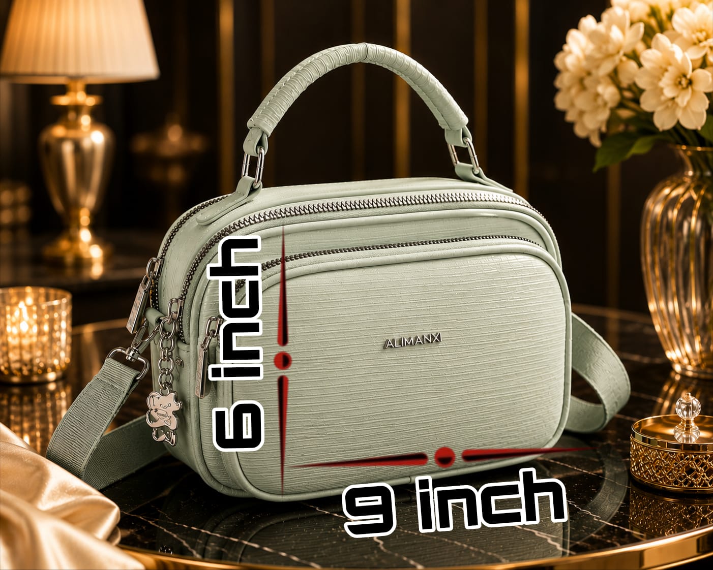 5 Zipper Cross Body Bag