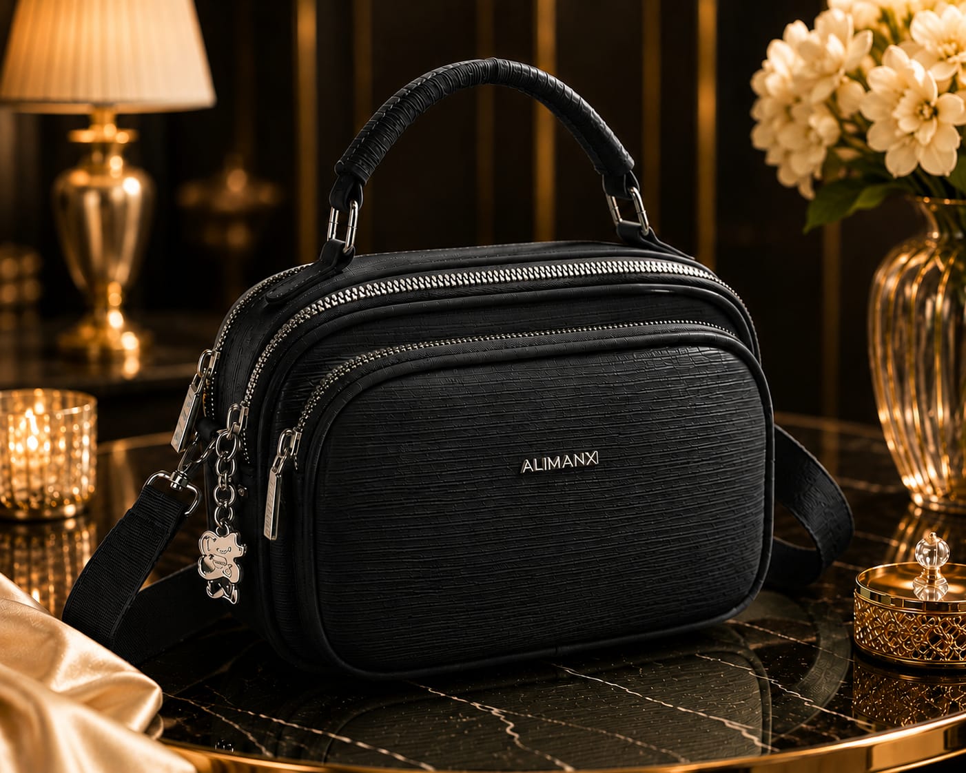 5 Zipper Cross Body Bag