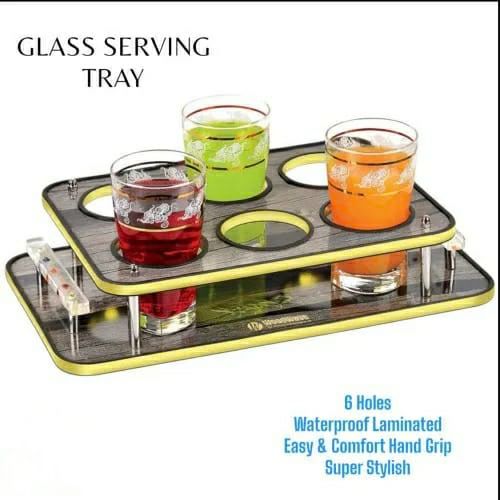 6-Hole Glass Serving Tray