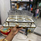 6-Hole Glass Serving Tray