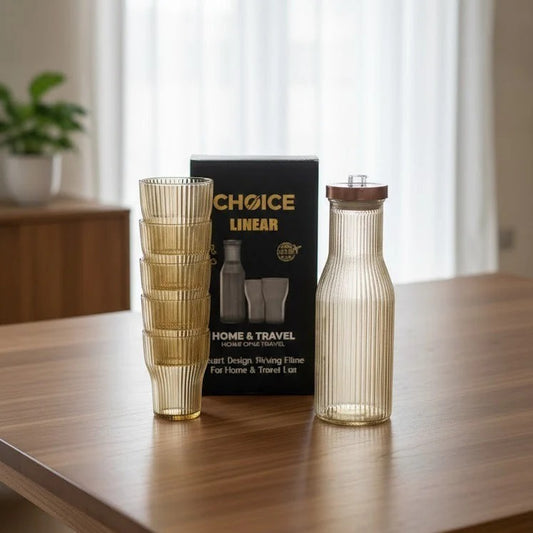 7 Pcs Water Bottle With Glass Set