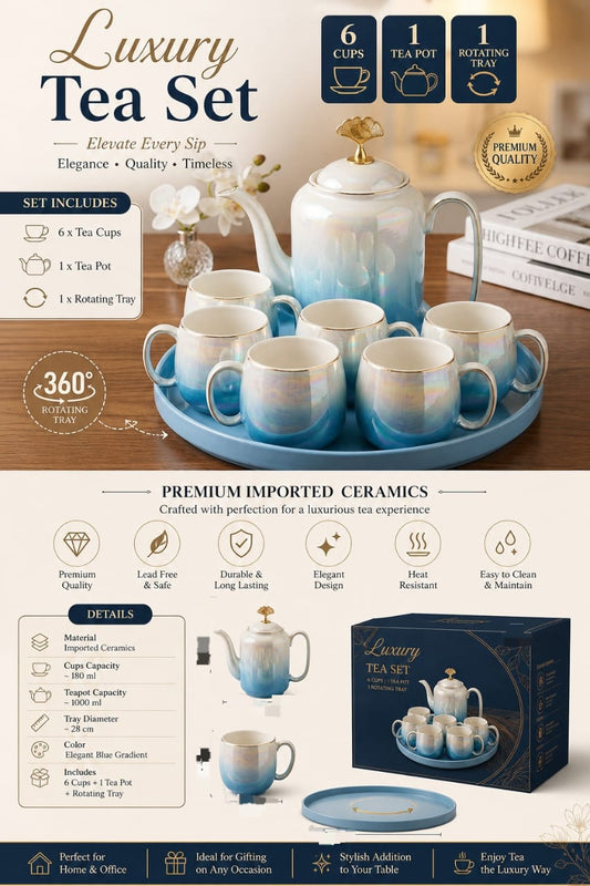 8-Piece Ceramic Tea Set