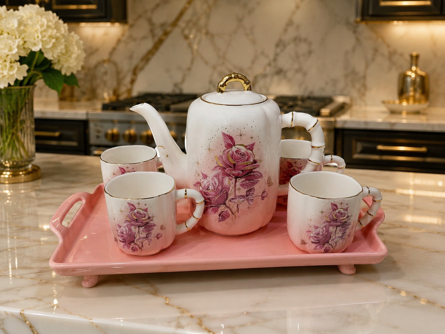 8-Piece Ceramic Tea Set