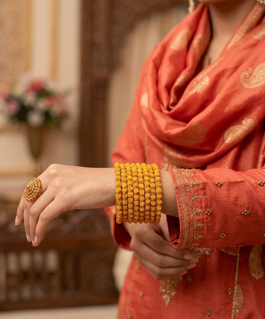 8-Piece Flower Bangles Set