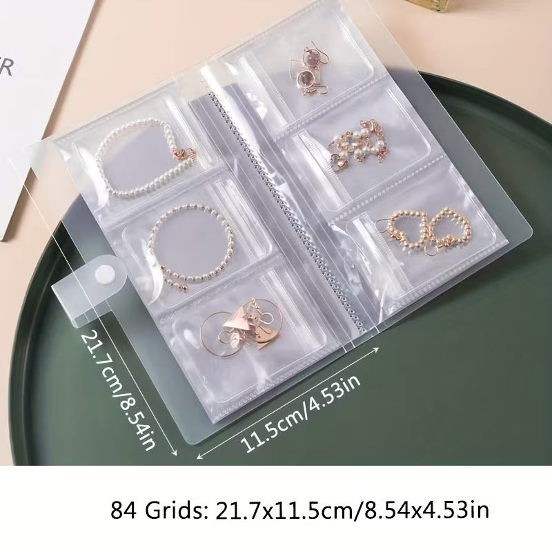 84-Grid Jewelry Organizer Book
