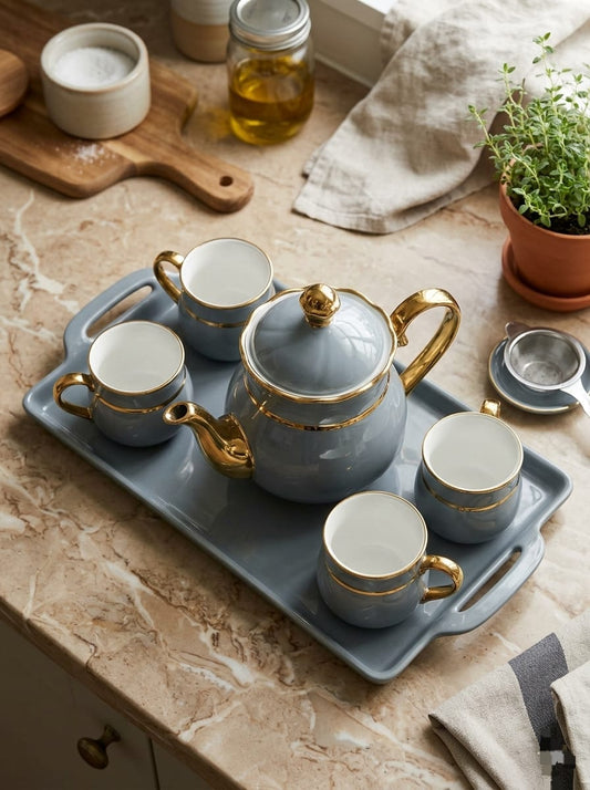 8Pcs Ceramic Tea Set