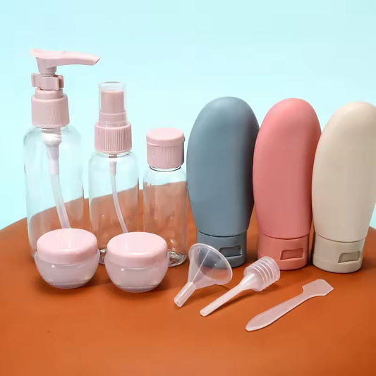 9-Piece Travel Refillable Bottle Set