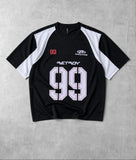 99 Printed Panel Drop Shoulder T-Shirt