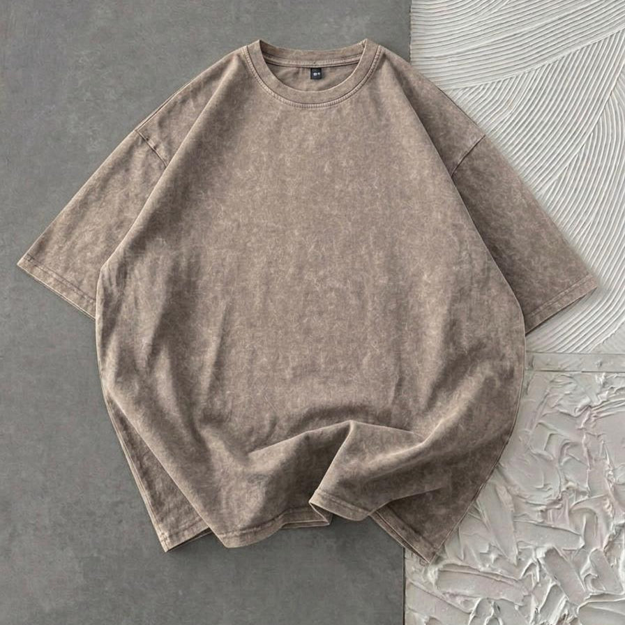 Acid Wash Drop Shoulder T-Shirt