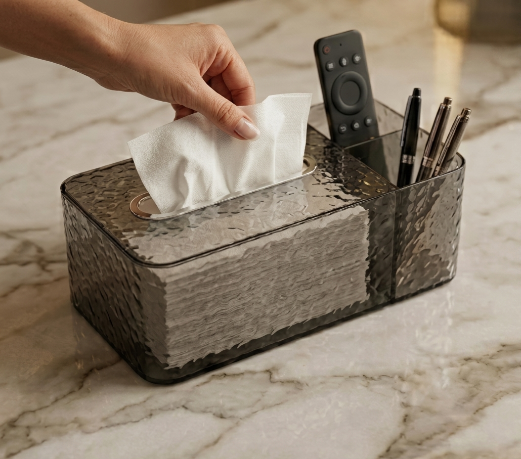 Acrylic Glacier Tissue Box