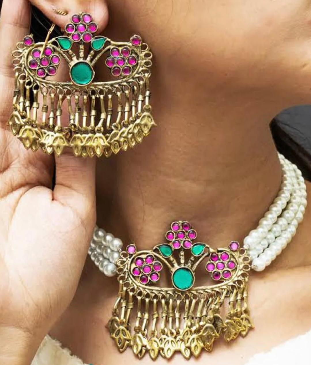 Afghani Flower Jewelry Set