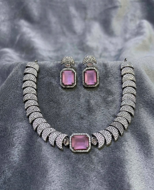 American Diamond Necklace Set
