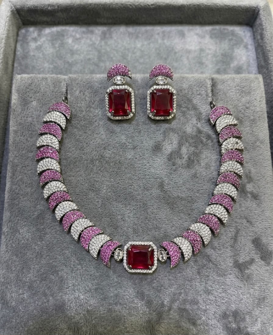 American Diamond Necklace Set