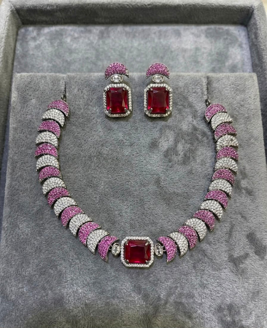 American Diamond Necklace Set