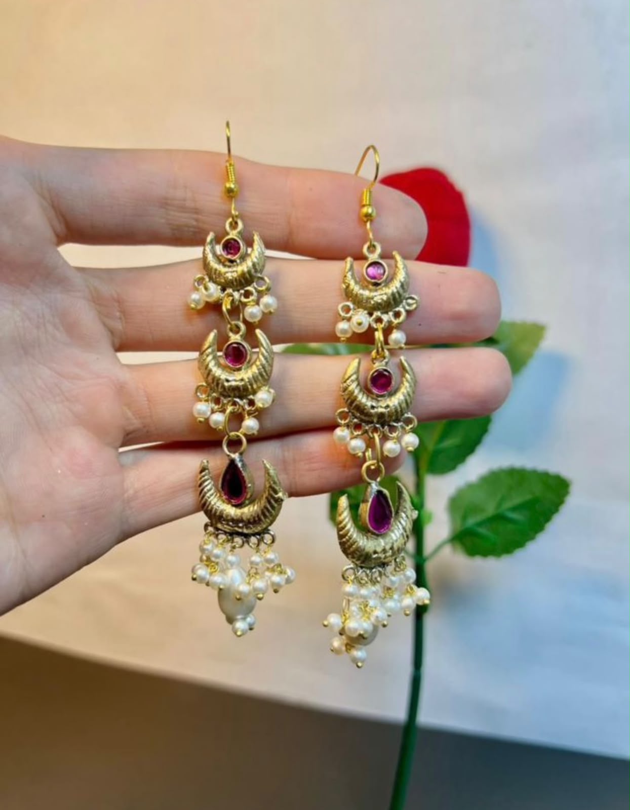 Antique Pearl Afghani Earrings