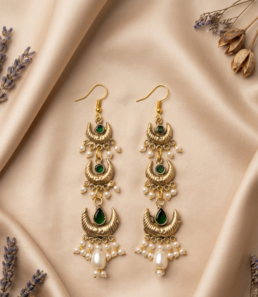 Antique Pearl Afghani Earrings