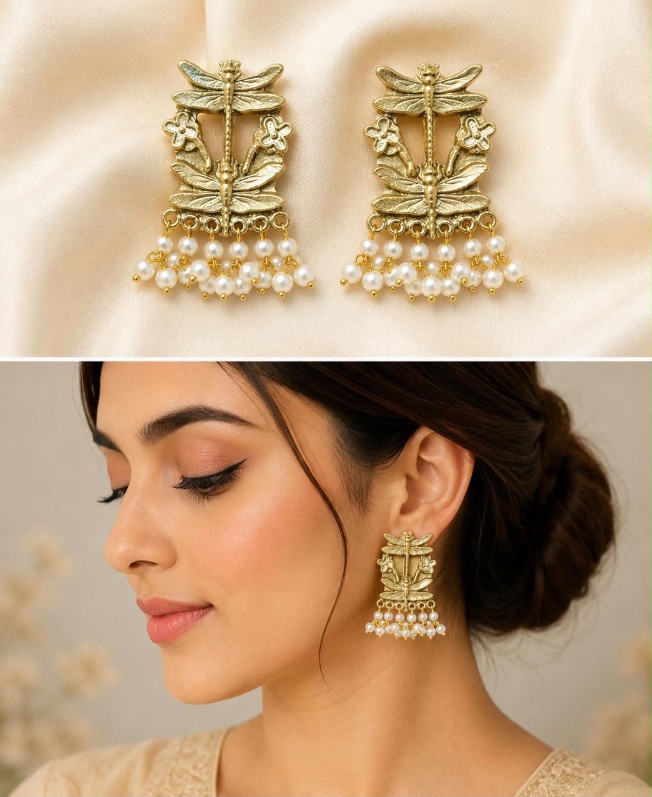 Antique Pearl Afghani Earrings