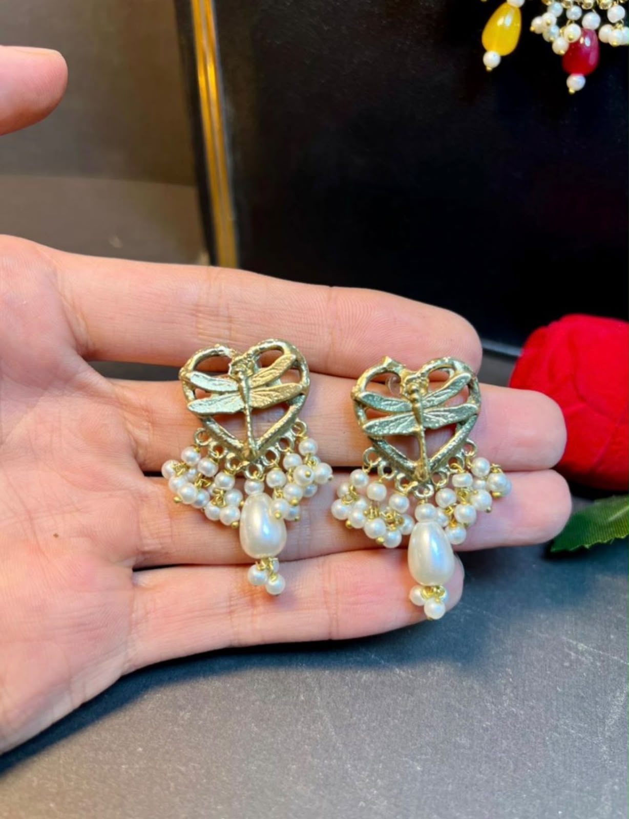 Antique Pearl Afghani Earrings