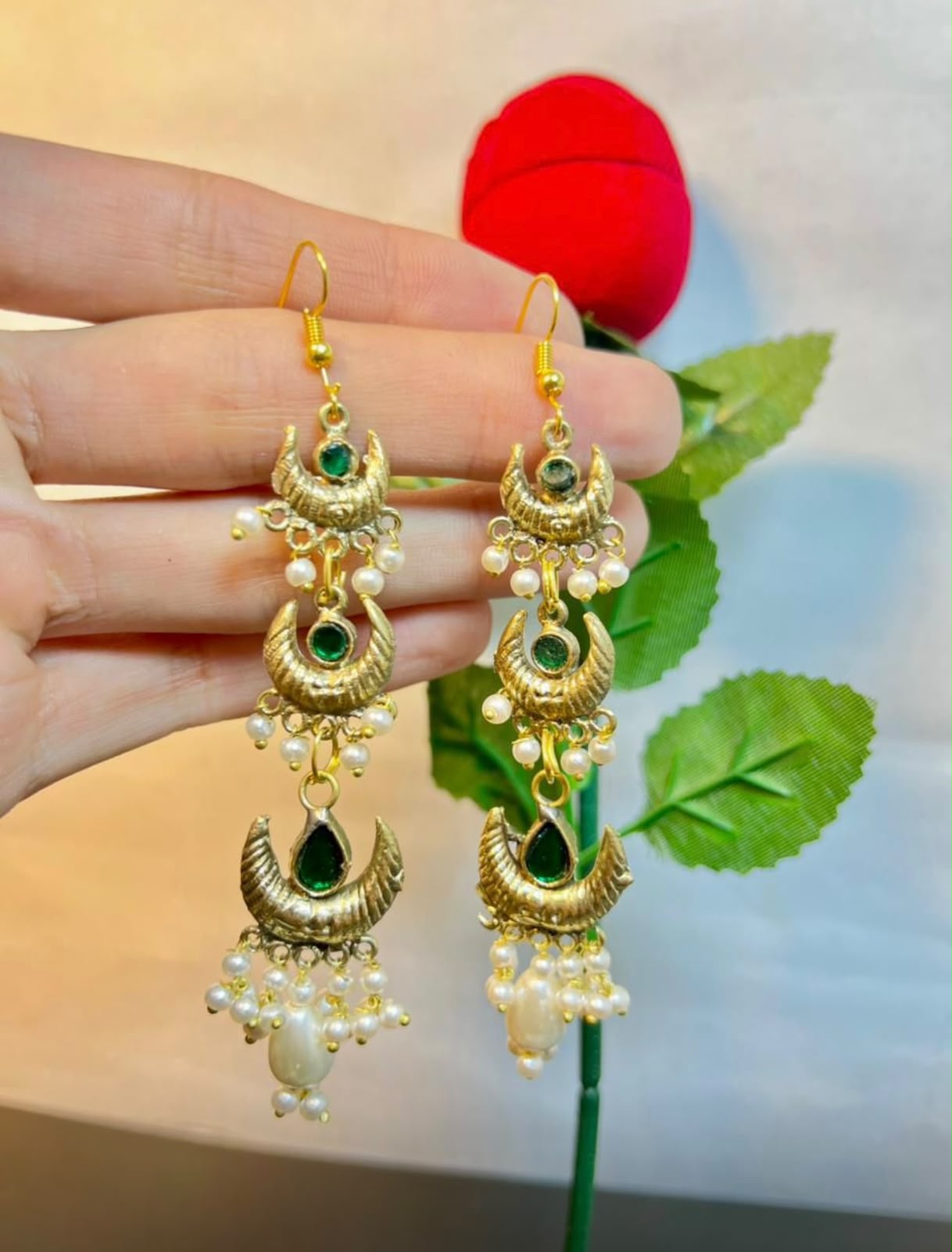 Antique Pearl Afghani Earrings
