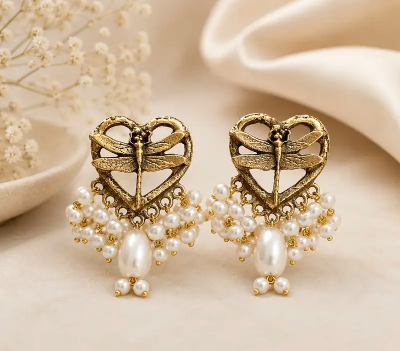 Antique Pearl Afghani Earrings