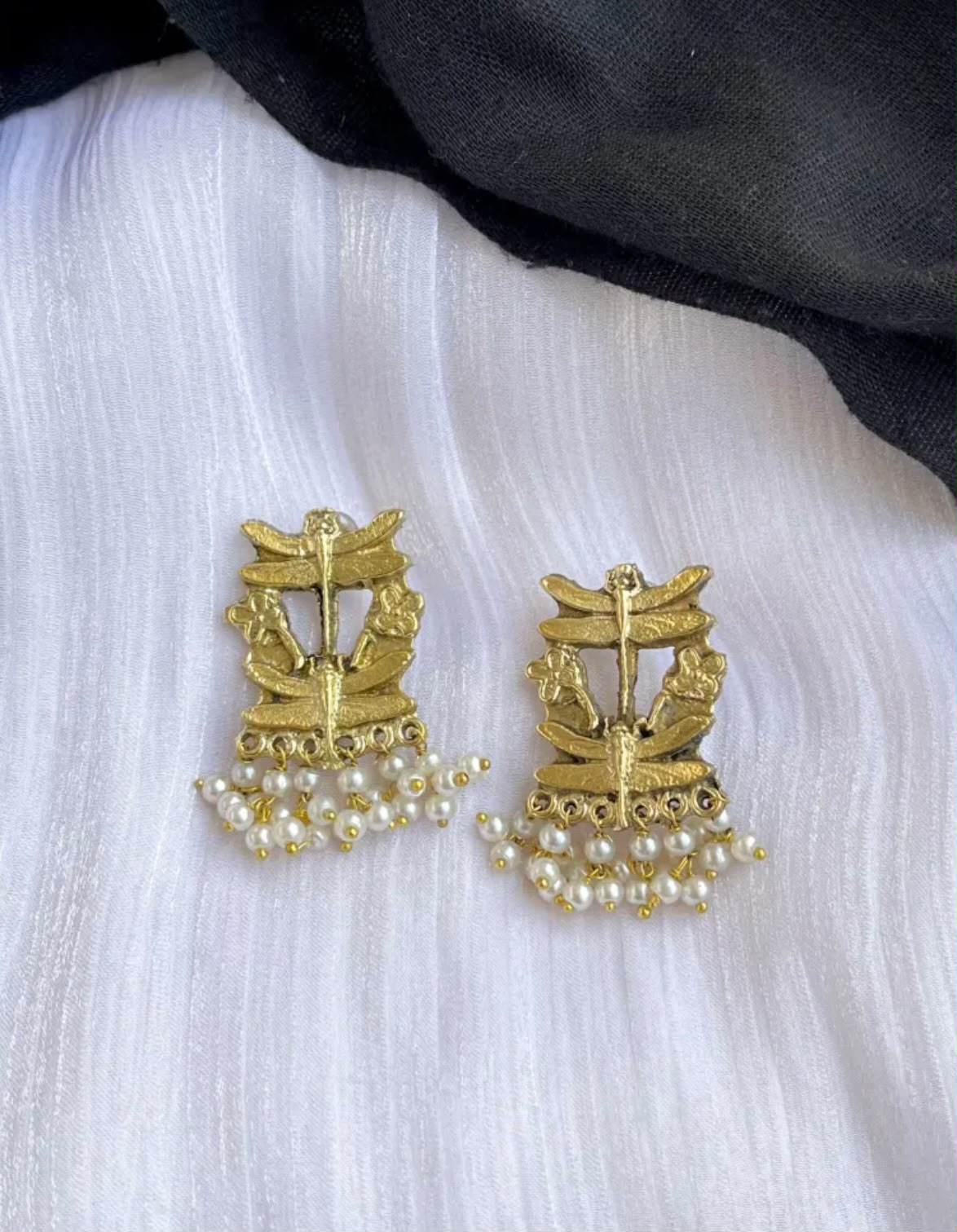 Antique Pearl Afghani Earrings