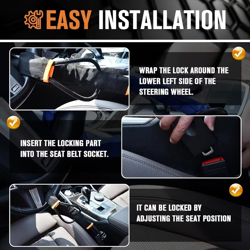 Steering Wheel Seat Belt Lock
