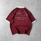 Back Printed Zip Polo Dropshoulder