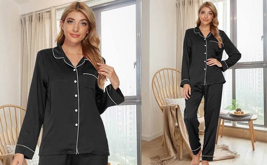 Black Viscose Silk-Night