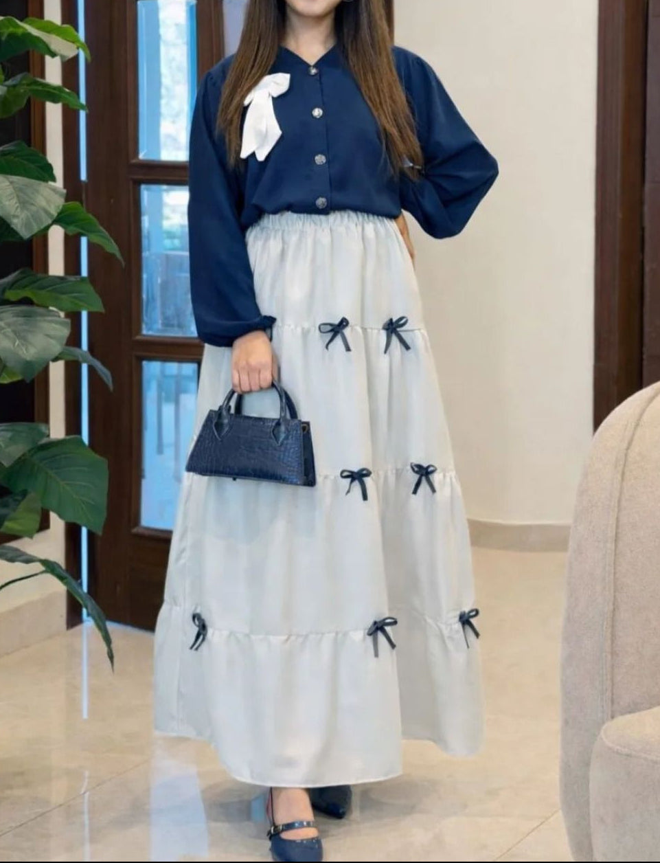 Bow Skirt Maxi