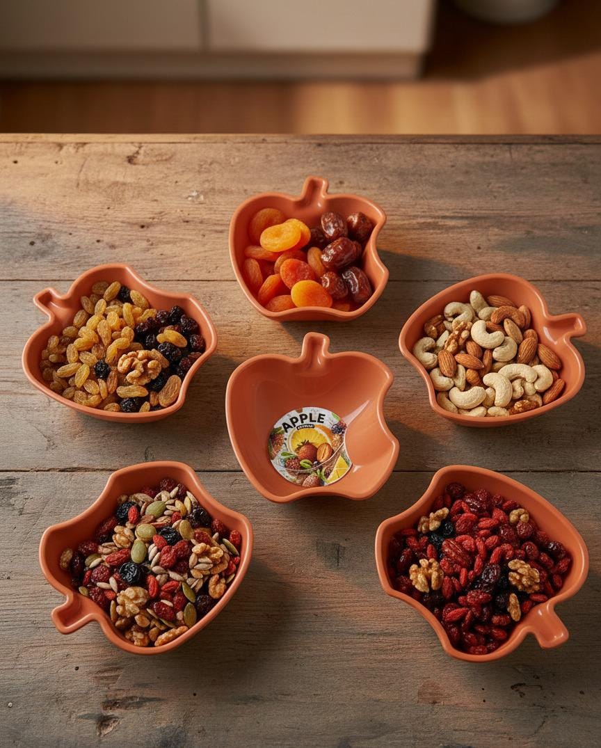 Pack of 6 Apple Shape Bowls