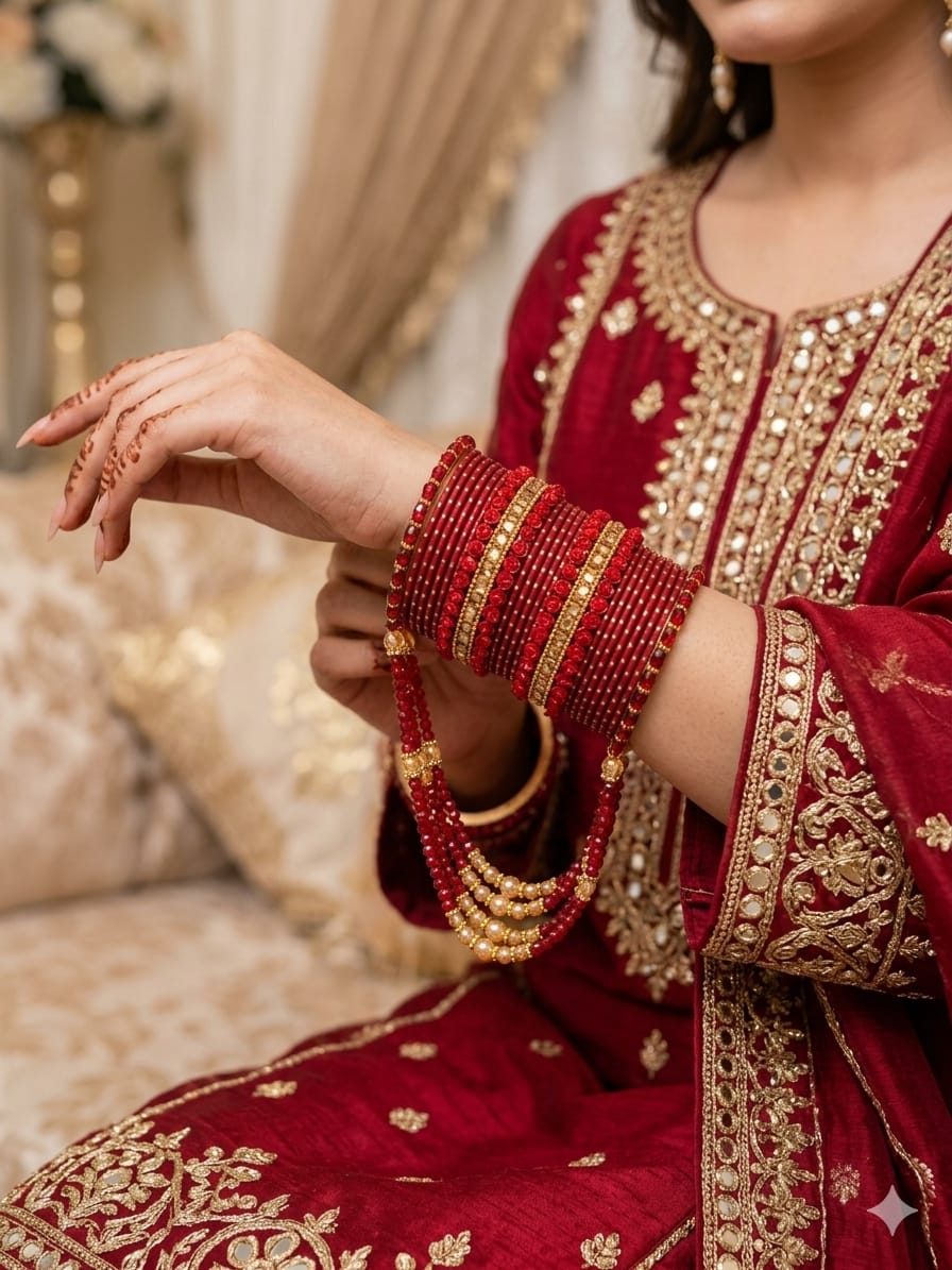 Bridal Crystal Bangles Set