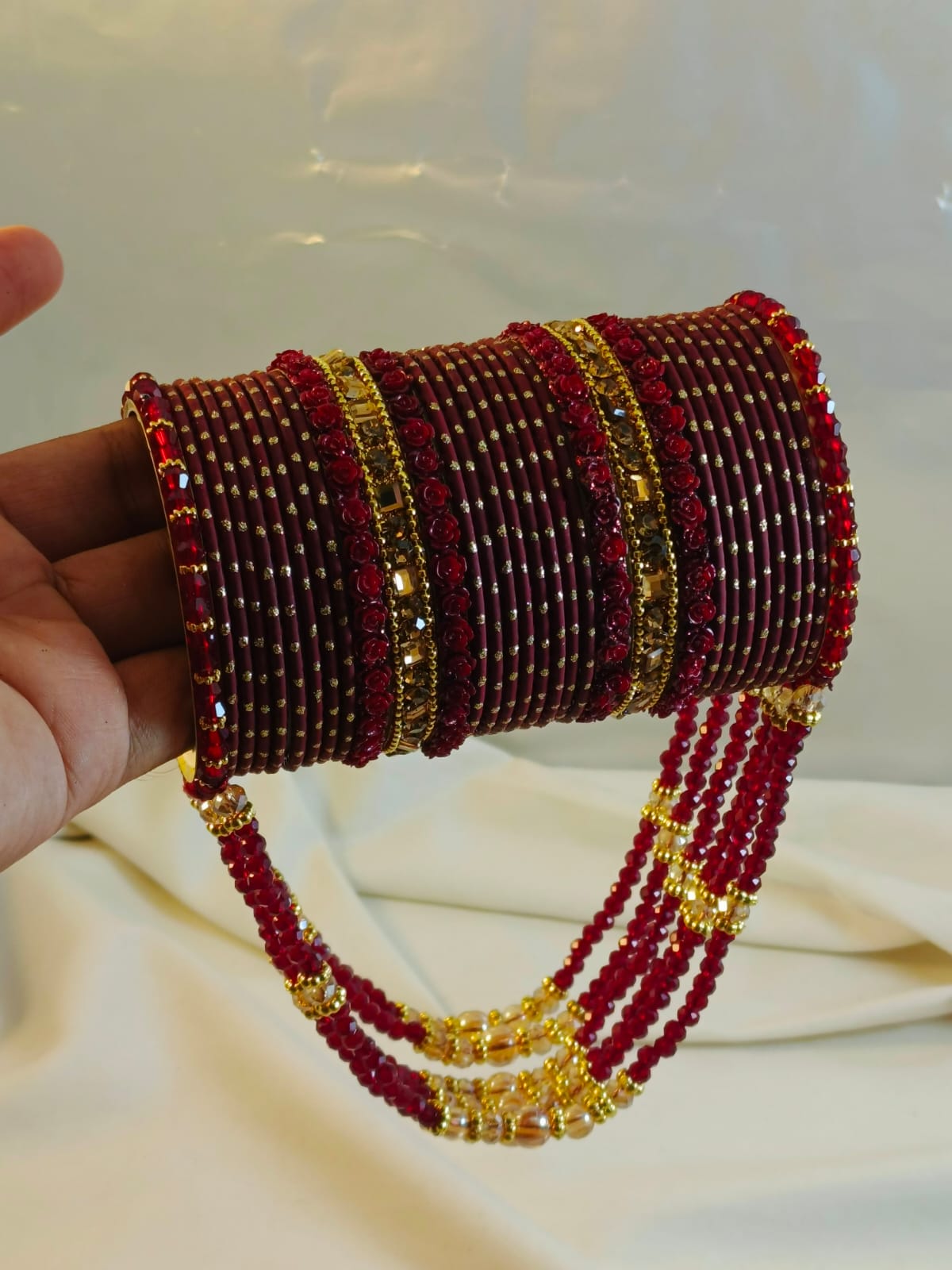 Bridal Crystal Bangles Set