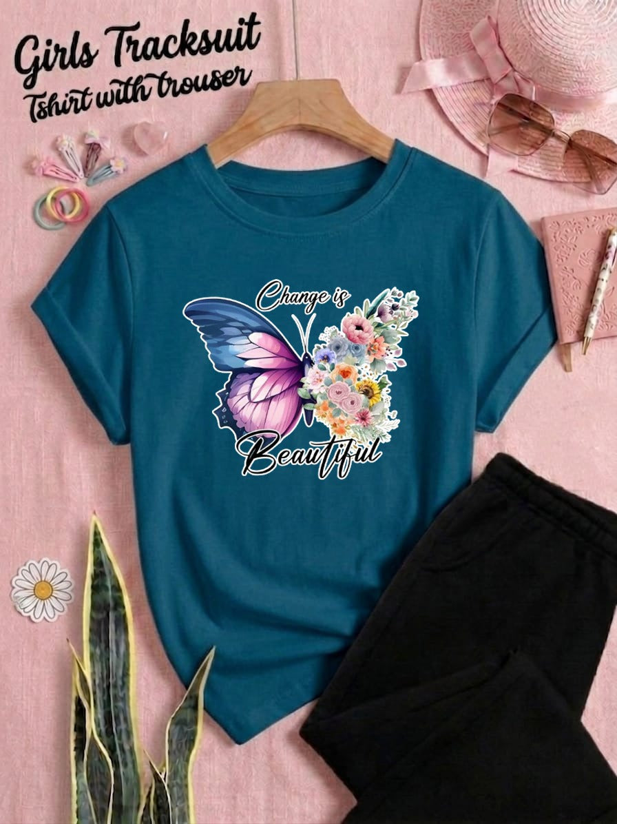 Butterfly Style Printed Tracksuit