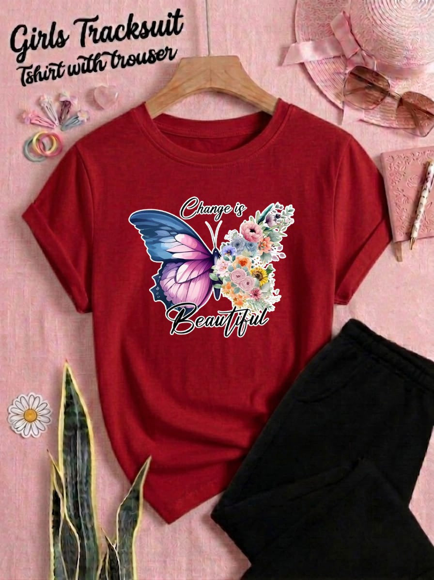 Butterfly Style Printed Tracksuit