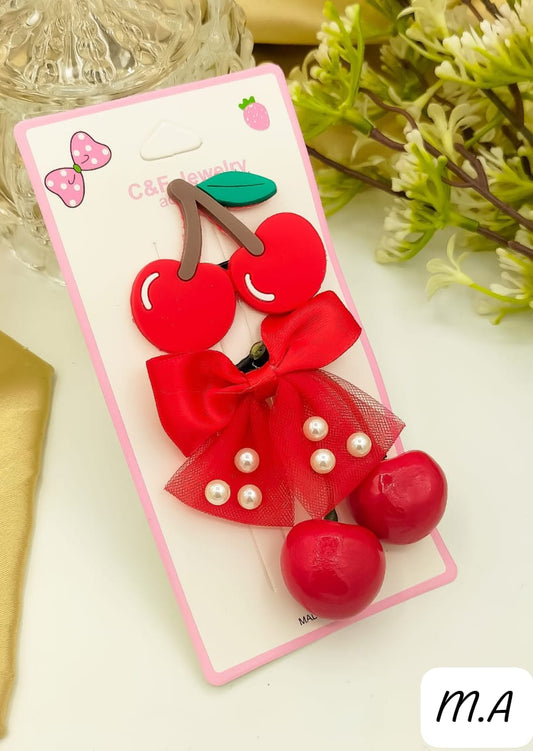 Fancy Cherry Hairclips