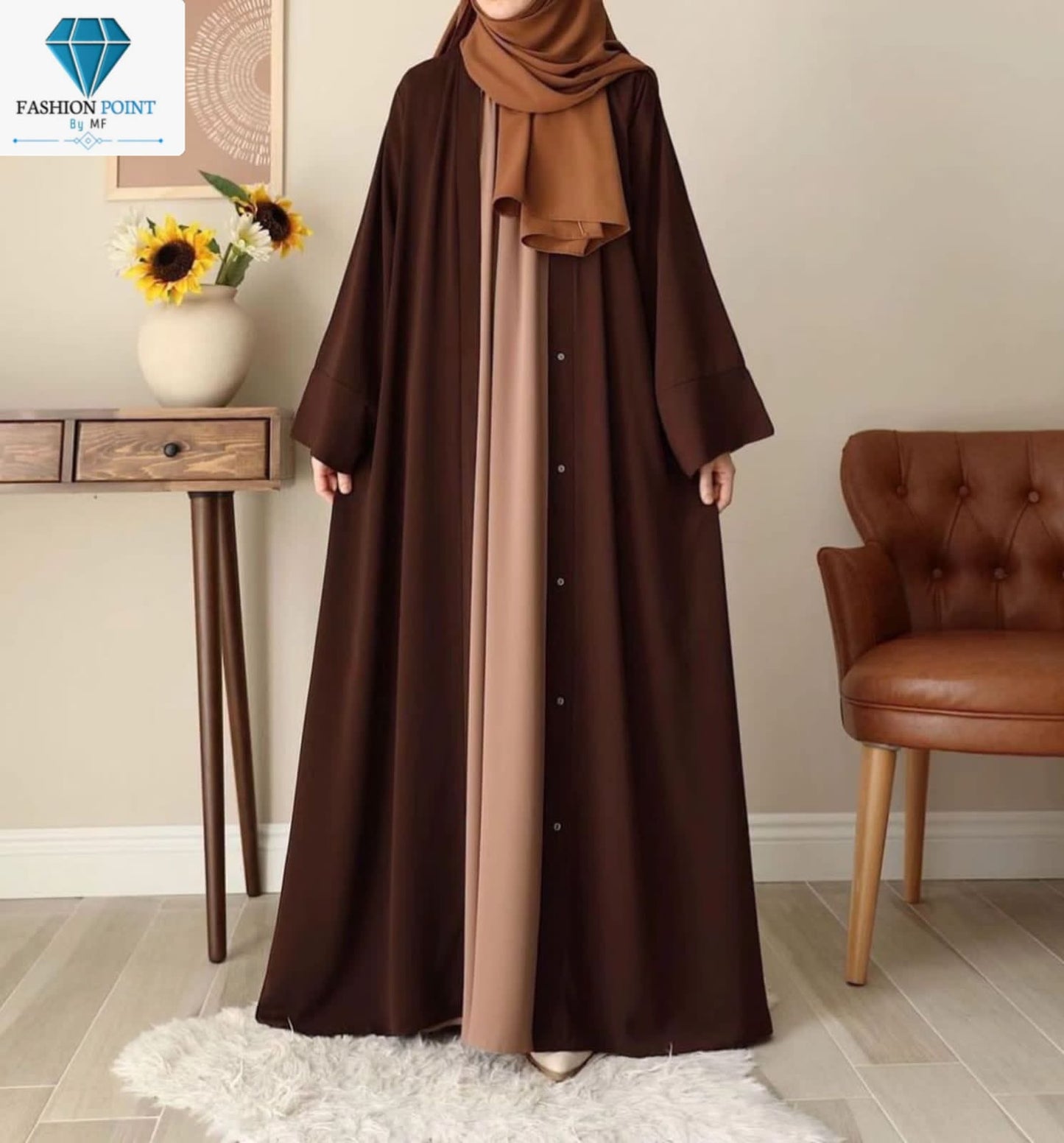 Chocolaty Abaya With Stoller