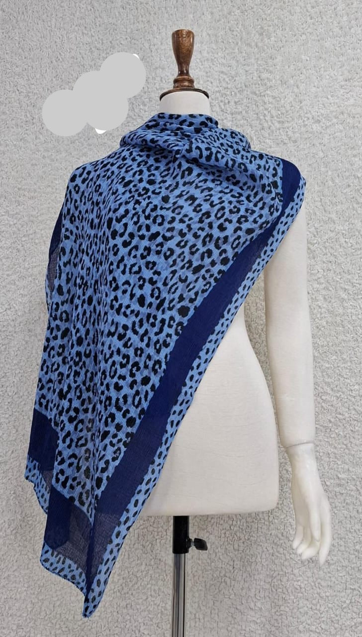 Crinkle Leopard Scarf