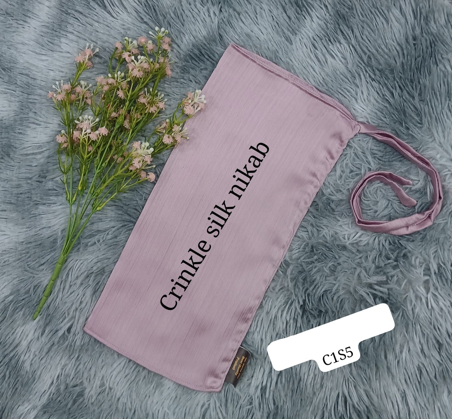 Crinkle Silk Dori Niqab
